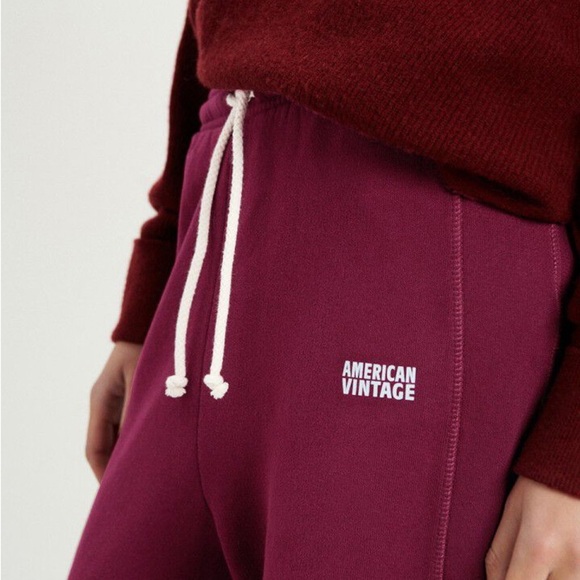 American Vintage Burgundy IZUBIRD sweatpants - Picture 7 of 9
